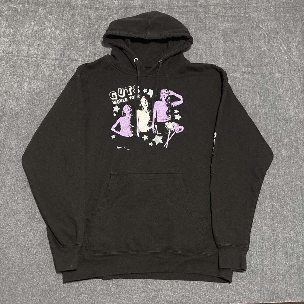 Olivia Rodrigo GUTS World Tour Black Pullover Sweatshirt Concert Merch Size L